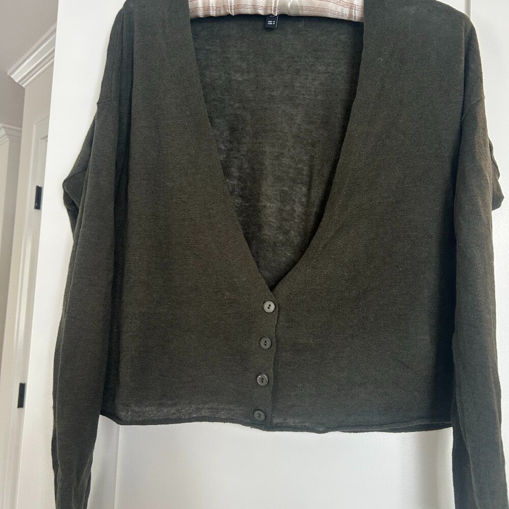 cropped eileen fisher cardigan